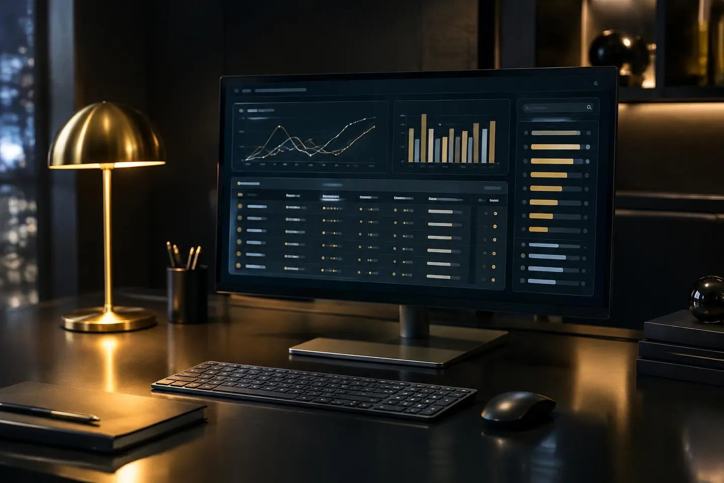Illustrative paid search campaign interface showing bid trends and keyword groups